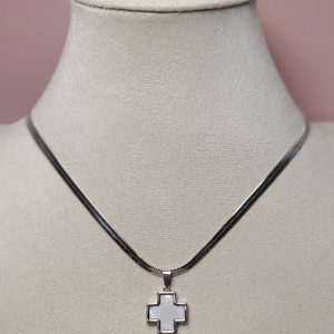Cruz cuello "Acero Nacarada"