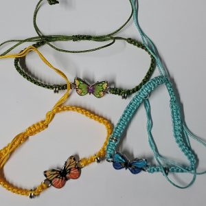 Pulsera "Mariposa Trenza Colorines"
