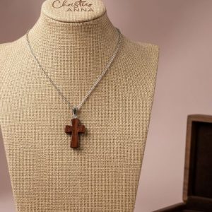 Cadena Acero - Cruz madera