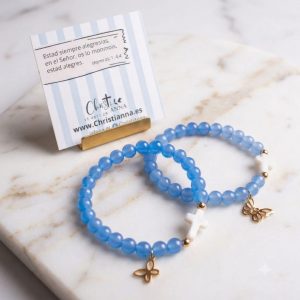 Pulsera "Crucecita-Mariposa"